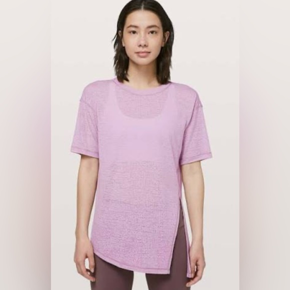 lululemon athletica Tops - Lululemon Athletica Sneakout Top Pink Antoinette Activewear Dance Gym Size 8